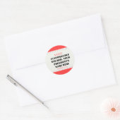 President kandidaat. Ronde Sticker (Envelop)
