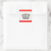 President kandidaat. Vierkante Sticker (Tas)