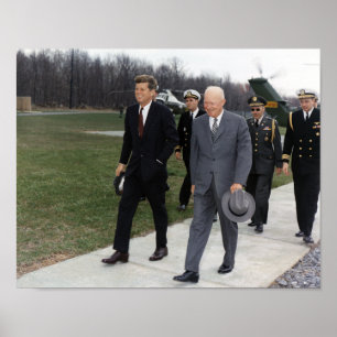 President Kennedy en Dwight Eisenhower - 1961 Poster