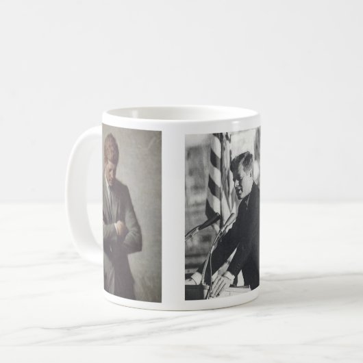 President Kennedy , JFK en Jackie, jfk Koffiemok (Voorkant links)