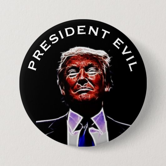 "President Kwaad" met Trumpenstein Afbeelding Ronde Button 7,6 Cm (Voorkant)