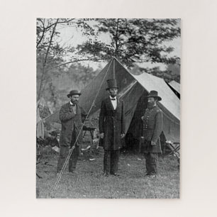 President Lincoln bij Antietam Maryland Amerikaans Legpuzzel