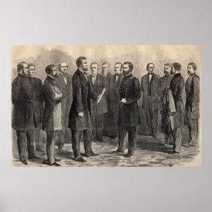 President Lincoln en algemene subsidie Poster