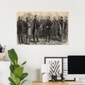 President Lincoln en algemene subsidie Poster (Thuiskantoor)