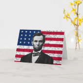 President Lincoln en de Amerikaanse vlag Kaart (Gele Bloem)