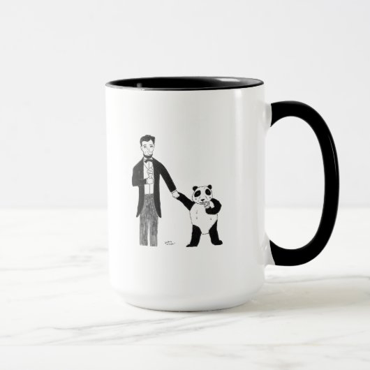President Lincoln en Panda genieten van ijskap Mok (Rechts)