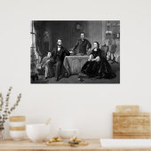 President Lincoln en zijn familie Poster (Keuken)