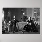 President Lincoln en zijn familie Poster (Voorkant)