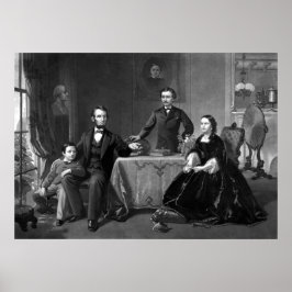 President Lincoln en zijn familie Poster