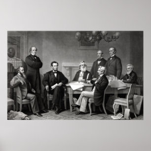 President Lincoln en zijn kabinet Poster