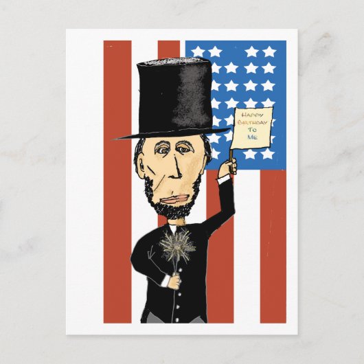 President Lincoln Happy Bday 2 Me Briefkaart (Voorkant)