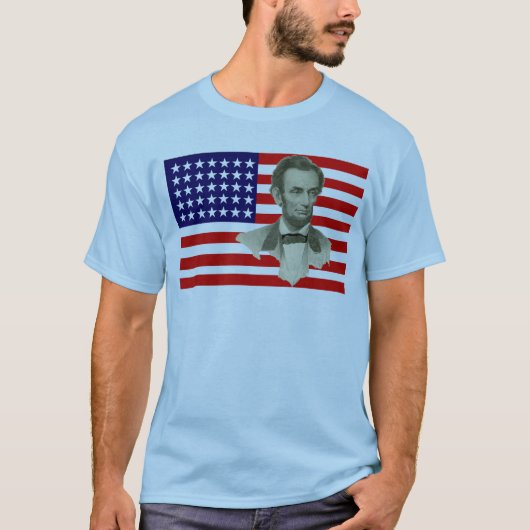 President Lincoln met 35 sterrenvlag T-shirt (Voorkant)