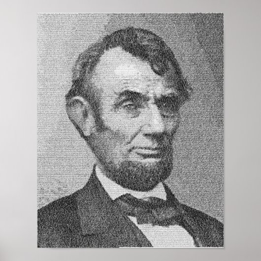 President Lincoln Render w/the Gettysburg Address Poster (Voorkant)