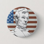 President Lincoln Ronde Button 5,7 Cm (Voorkant)