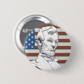 President Lincoln Ronde Button 5,7 Cm (Voorkant /achterkant)