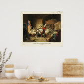 President Lincoln schrijft over het uitroepen van  Poster (Keuken)