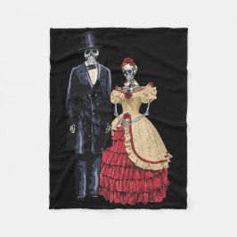 President Lincoln Skeleton, Halloween Skeleton Fleece Deken