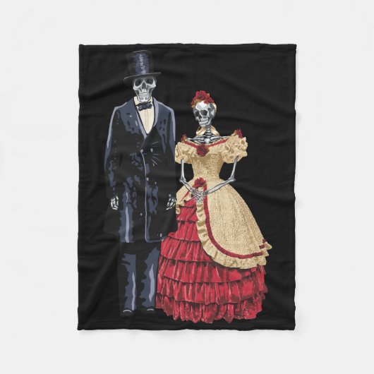 President Lincoln Skeleton, Halloween Skeleton Fleece Deken (Voorkant)