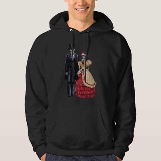 President Lincoln Skeleton, Halloween Skeleton Hoodie (Voorkant)
