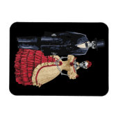 President Lincoln Skeleton, Halloween Skeleton Magneet (Horizontaal)