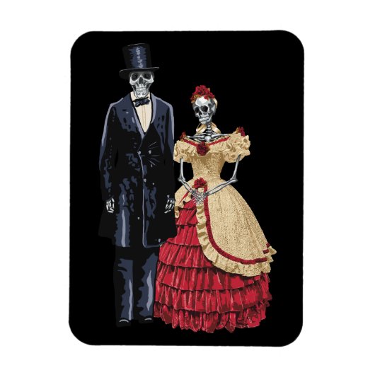 President Lincoln Skeleton, Halloween Skeleton Magneet (Verticaal)