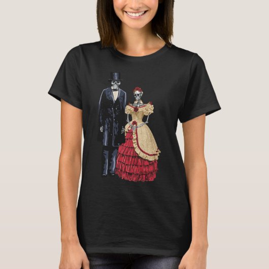 President Lincoln Skeleton, Halloween Skeleton T-shirt (Voorkant)
