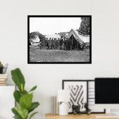 President Lincoln te Antietam 1862 Poster (Thuiskantoor)