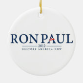 president logo politiek paul 2012 vs keramisch ornament (Achterkant)