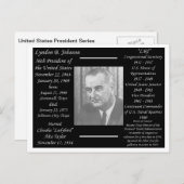 President Lyndon Johnson Briefkaart (Voorkant / Achterkant)