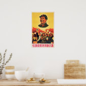 President Mao is de Rode Zon in mijn hart Chinees Poster (Keuken)