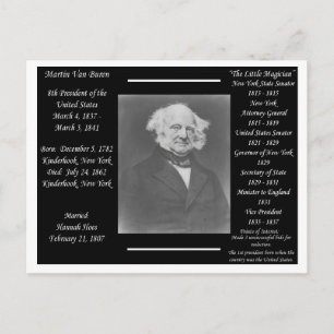 President Martin Van Buren Briefkaart