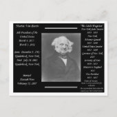 President Martin Van Buren Briefkaart (Voorkant)