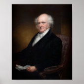 President Martin Van Buren Portrait Poster (Voorkant)