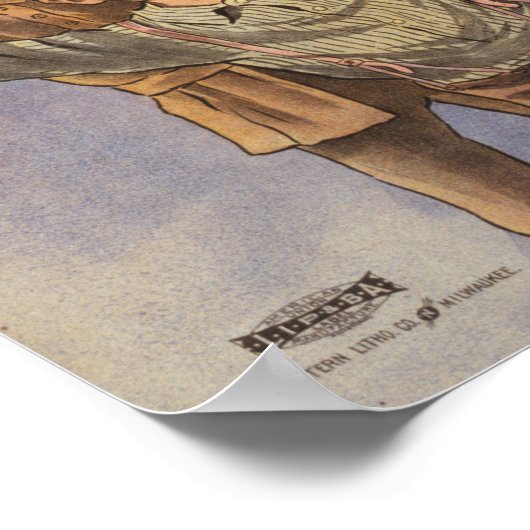 President McKinley op een gigantische munt Poster (Hoek)