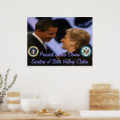 President minister van Buitenlandse Zaken van Obam Poster (Keuken)