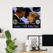 President minister van Buitenlandse Zaken van Obam Poster (Thuiskantoor)