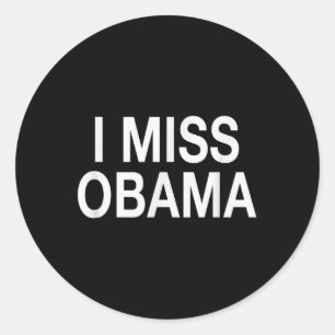 President mis ik Obama Ronde Sticker