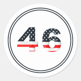President nummer 46 Flag Pro Biden Ronde Sticker
