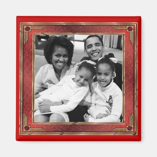 President Obama 1e familie Keepsakes Magnet (Voorkant)