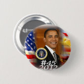 President Obama 2012 Campaign Launch Ronde Button 5,7 Cm (Voorkant /achterkant)