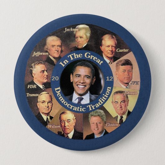 President Obama 2012 Ronde Button 4,0 Cm (Voorkant)
