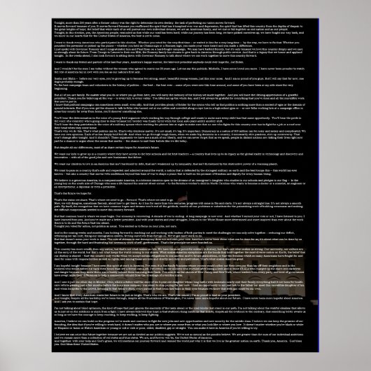 President Obama 2012 Victory Speech Poster (Voorkant)