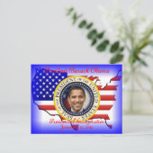 PRESIDENT OBAMA 2013 Inauguration Briefkaart (Staand voorkant)