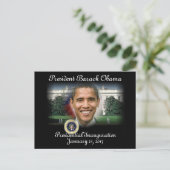 PRESIDENT OBAMA 2013 Inauguration Briefkaart (Staand voorkant)