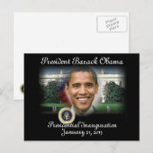 PRESIDENT OBAMA 2013 Inauguration Briefkaart (Voorkant / Achterkant)