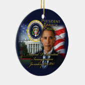 President Obama 2e inauguratie Keramisch Ornament (Rechts)