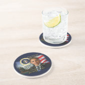 President Obama 2e inauguratie Zandsteen Onderzetter (Zijkant)