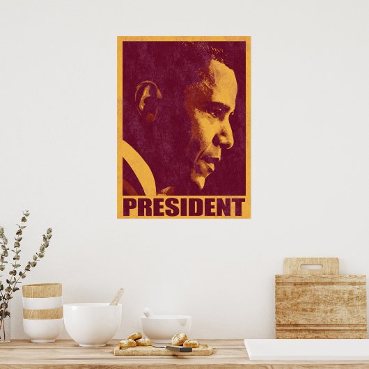 President Obama 3 Poster (Keuken)