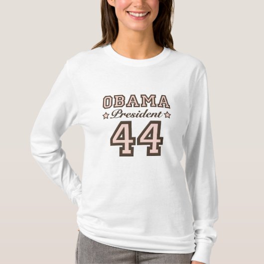 President Obama 44 Lange T-shirt (Voorkant)