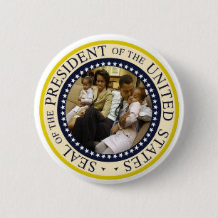 President Obama America First Family Herdenking Ronde Button 5,7 Cm